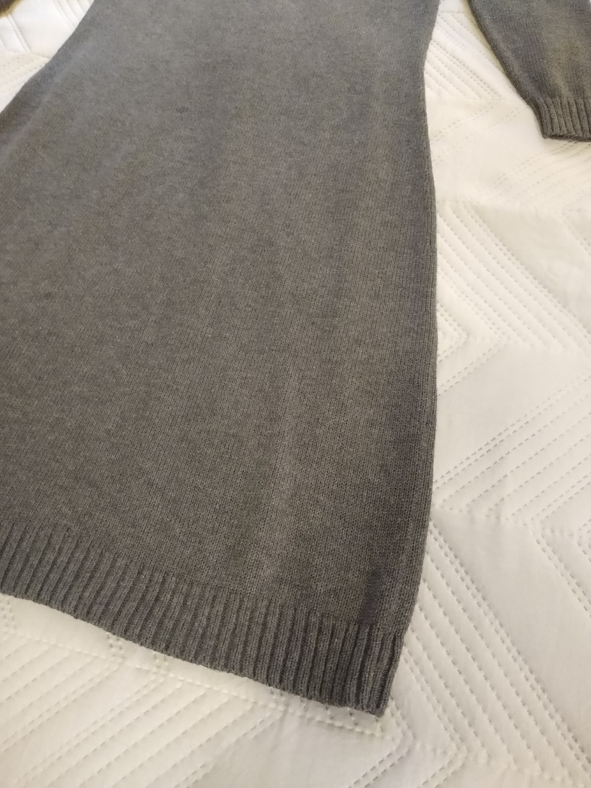 Banana Republic Gray 3/4 Sleeve Necktie Sash Sweater Dress Knit Workwear Size XS