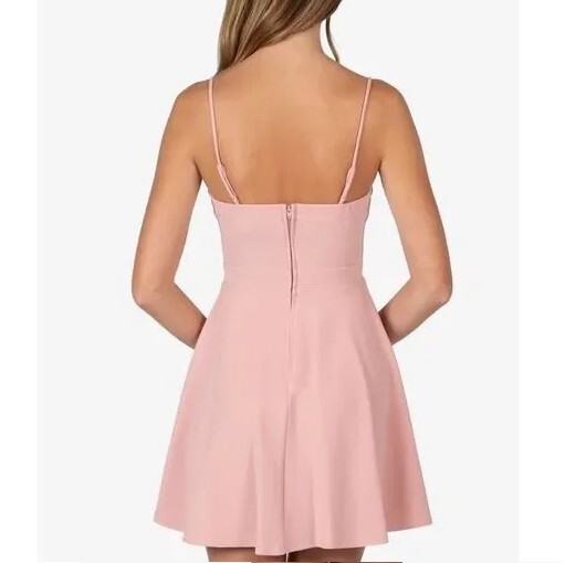 B Darlin Junior 13/14 Hot Pink Scalloped Fit and Flare Dress NWT CY61