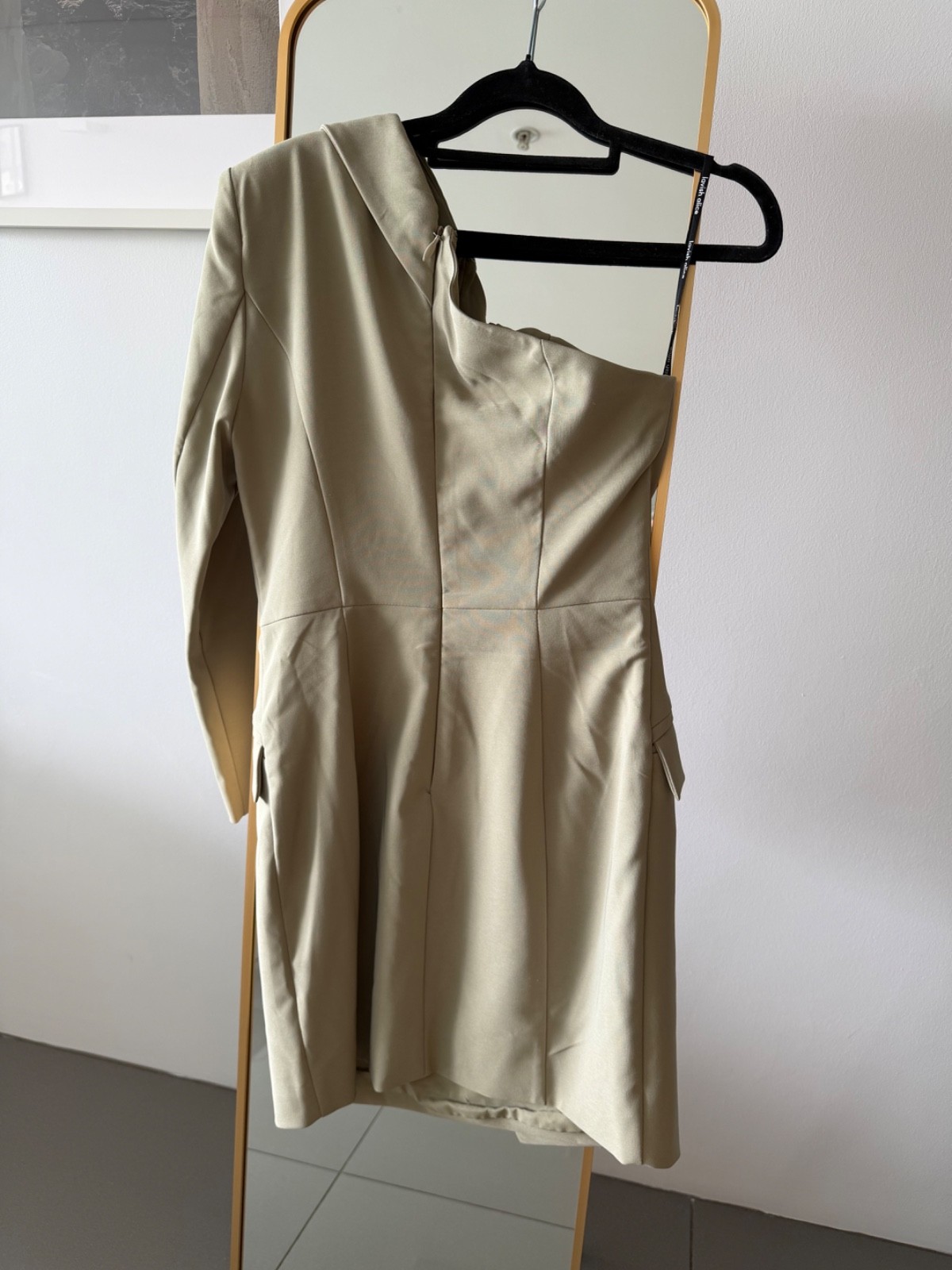 Lavish Alice Olive One Shoulder Blazer Mini Dress US6/EU38/UK10