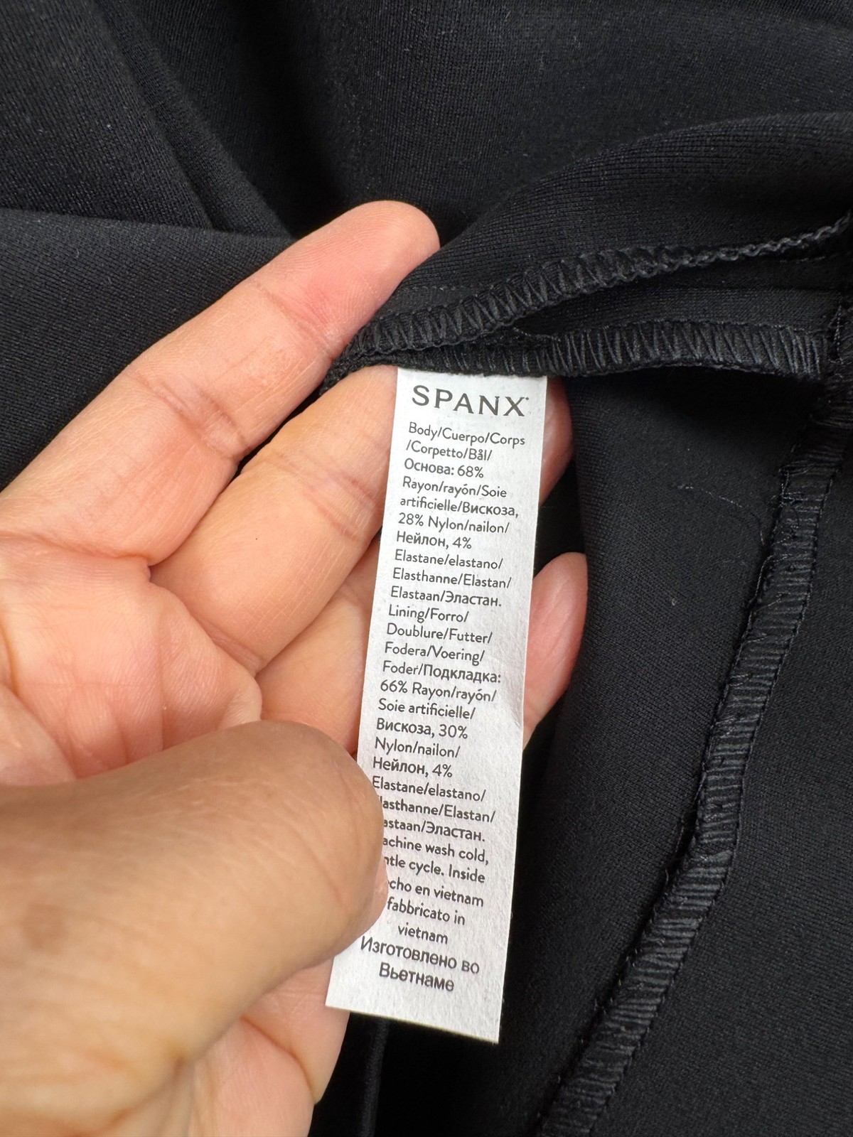 Spanx Ponte Overlay Dress midi black slimming midi minimalist 90s money sz XL