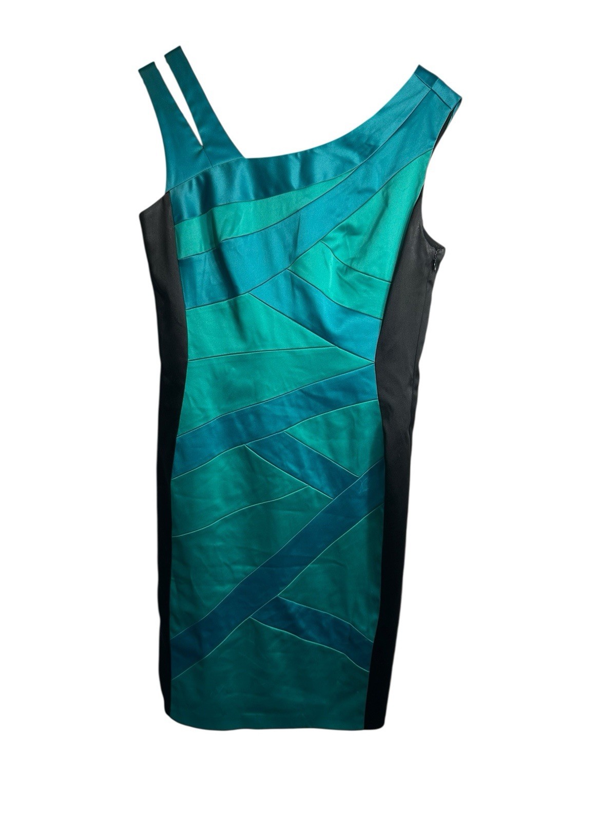 sangria womens teal black sleeveless dress size 8