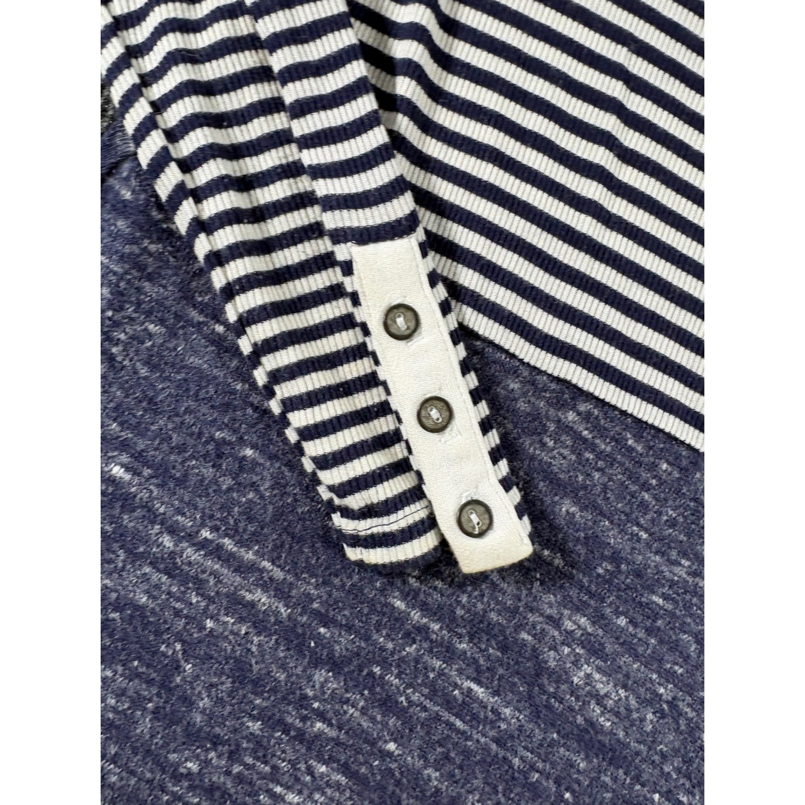 Dolan Left Coast Collection Striped Mixed Media Wrap Dress Navy White Medium