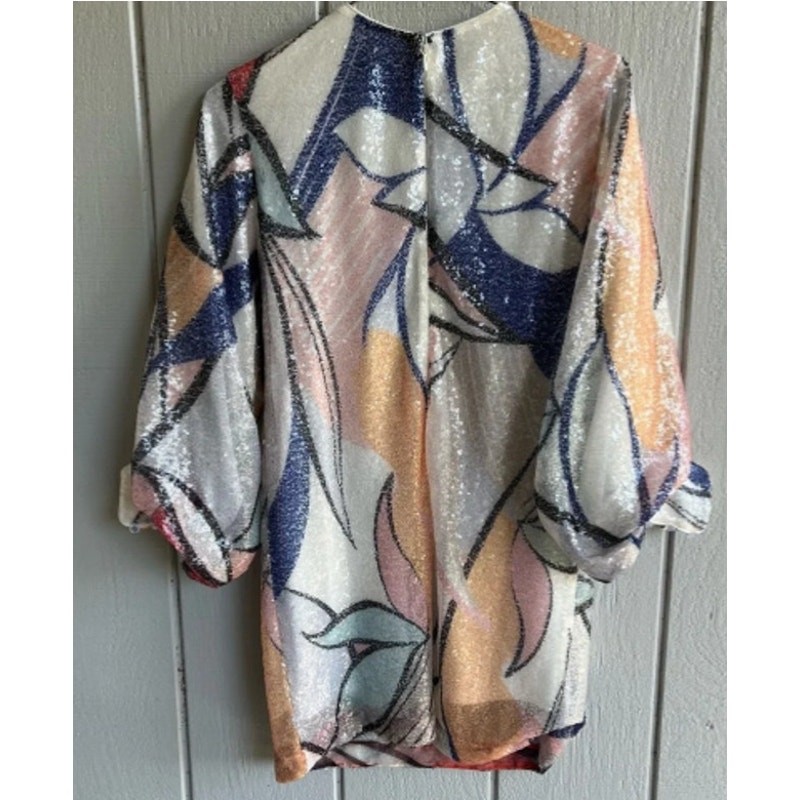 NEW! One33 Social Sequin Print Long Sleeve Cocktail Minidress in MULTICOLOR (4)