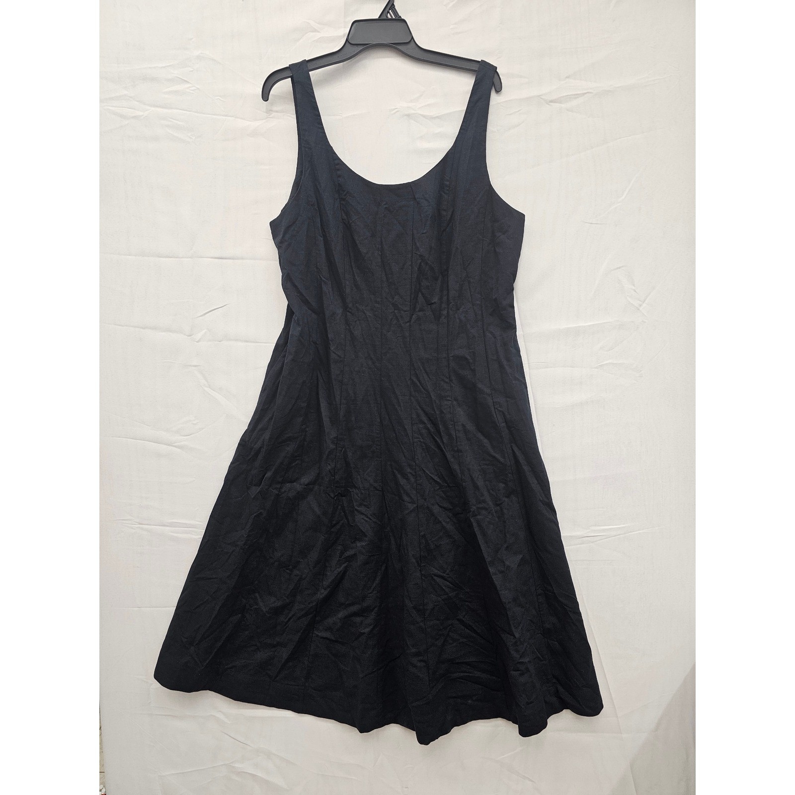 A New Day Womens Black Sleeveless Midi Fit and Flare Dress 16 018099860