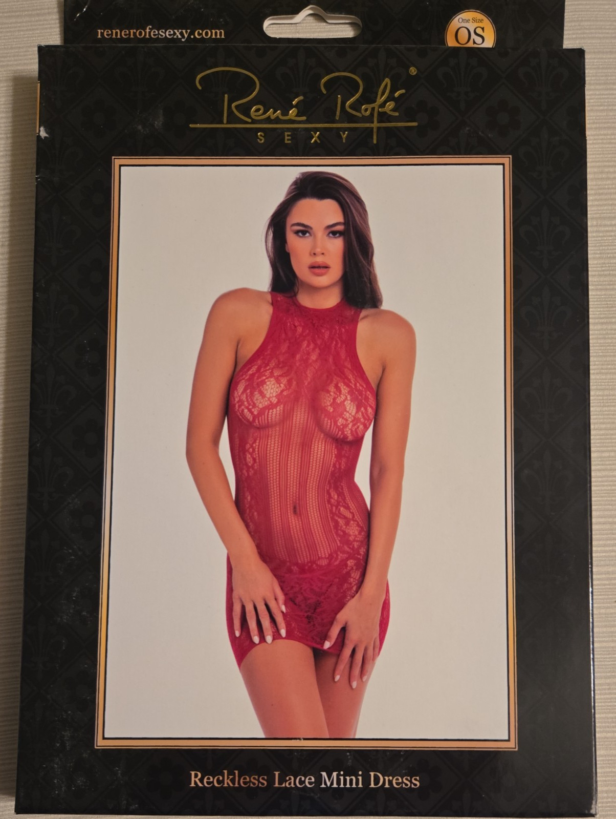 RENE ROFE RECKLESS LACE MINI DRESS