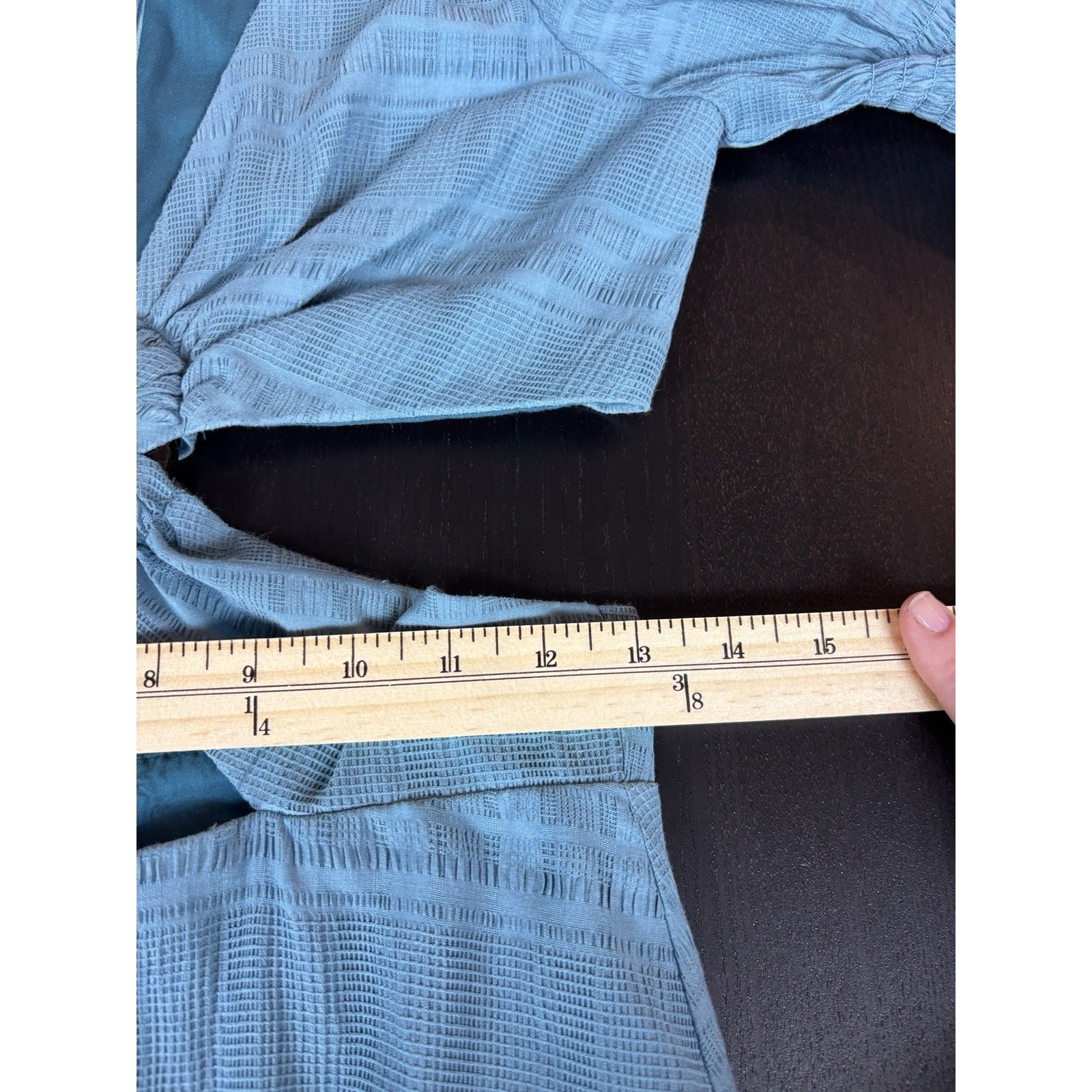 Tularosa Nanette Cut Out Dress Dusty Blue Small Cotton Blend Lined Maxi Plunge