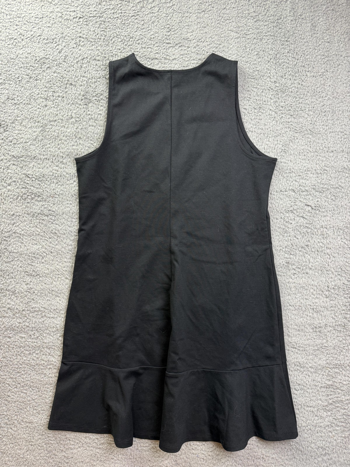 A New Day Dress Womens Large Black Sleeveless Tank Flare Hem Mini Soft Stretch