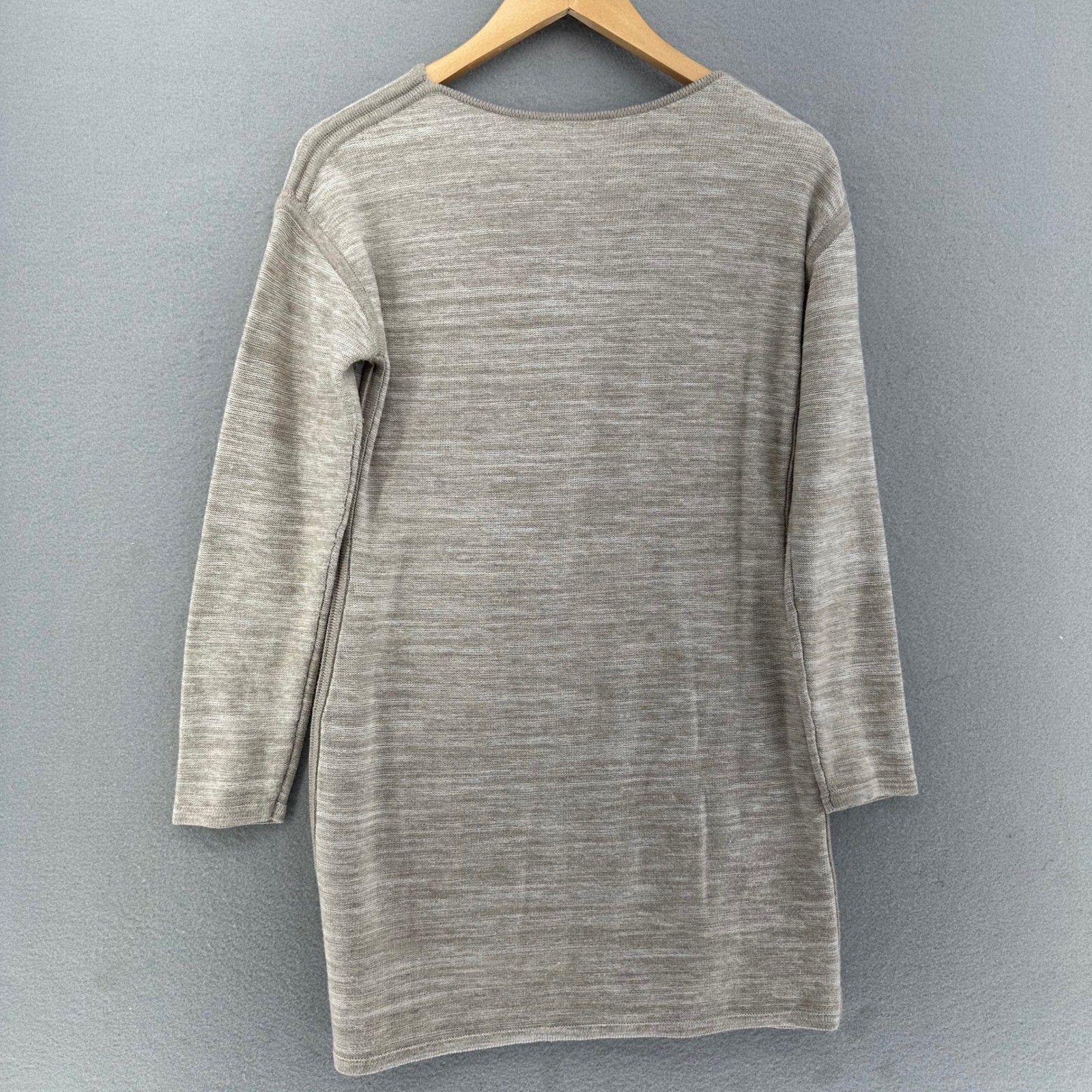 Athleta Retreat Oatmeal Marbled Heathered Sweater Dress SZ S Classic Preppy Prep