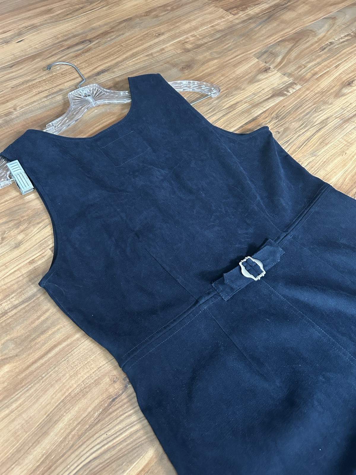 90s Normcore Sleeveless Button Front Long Dress