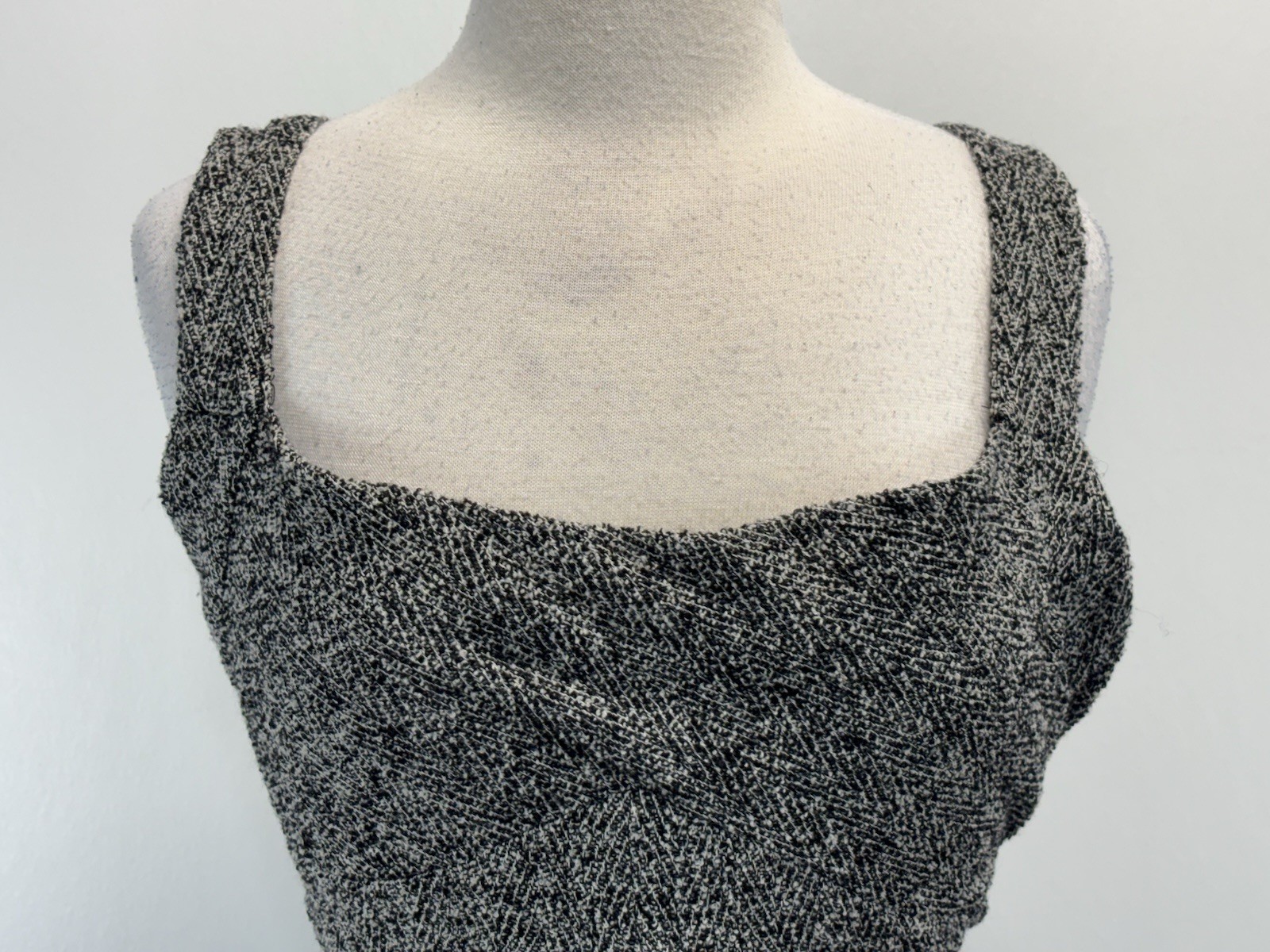 Diane Von Furstenberg 2 Pc Dress Set Women’s 6 Tweed Black White Career Classic