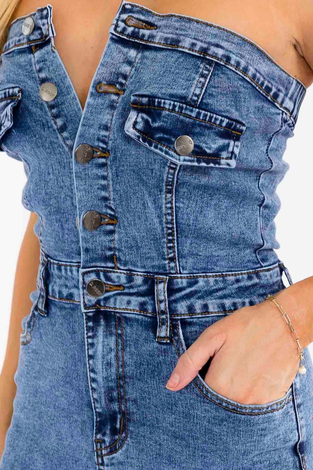 Denim Stretch Maxi Split Dress Cargo Pockets 2026 Trend SMALL MEDIUM LARGE NWT
