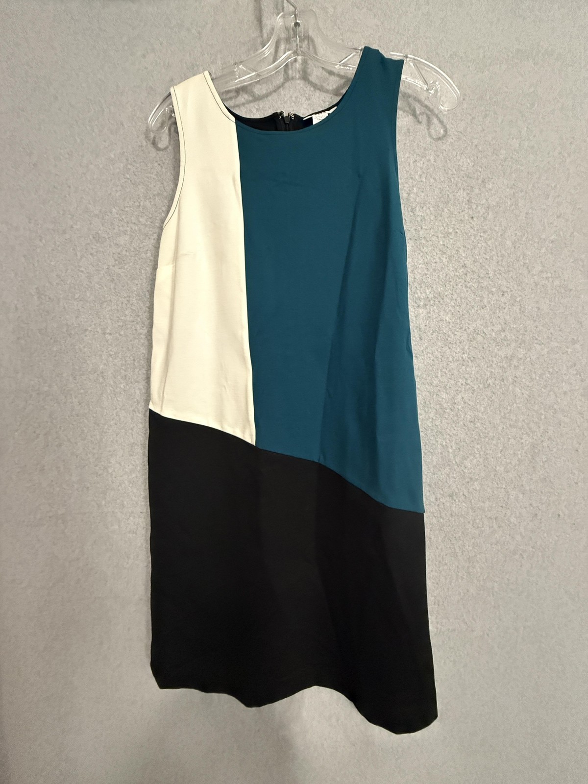 Bar III Dress Womens Medium Multicolor Colorblock Sleeveless Shift Knee Length