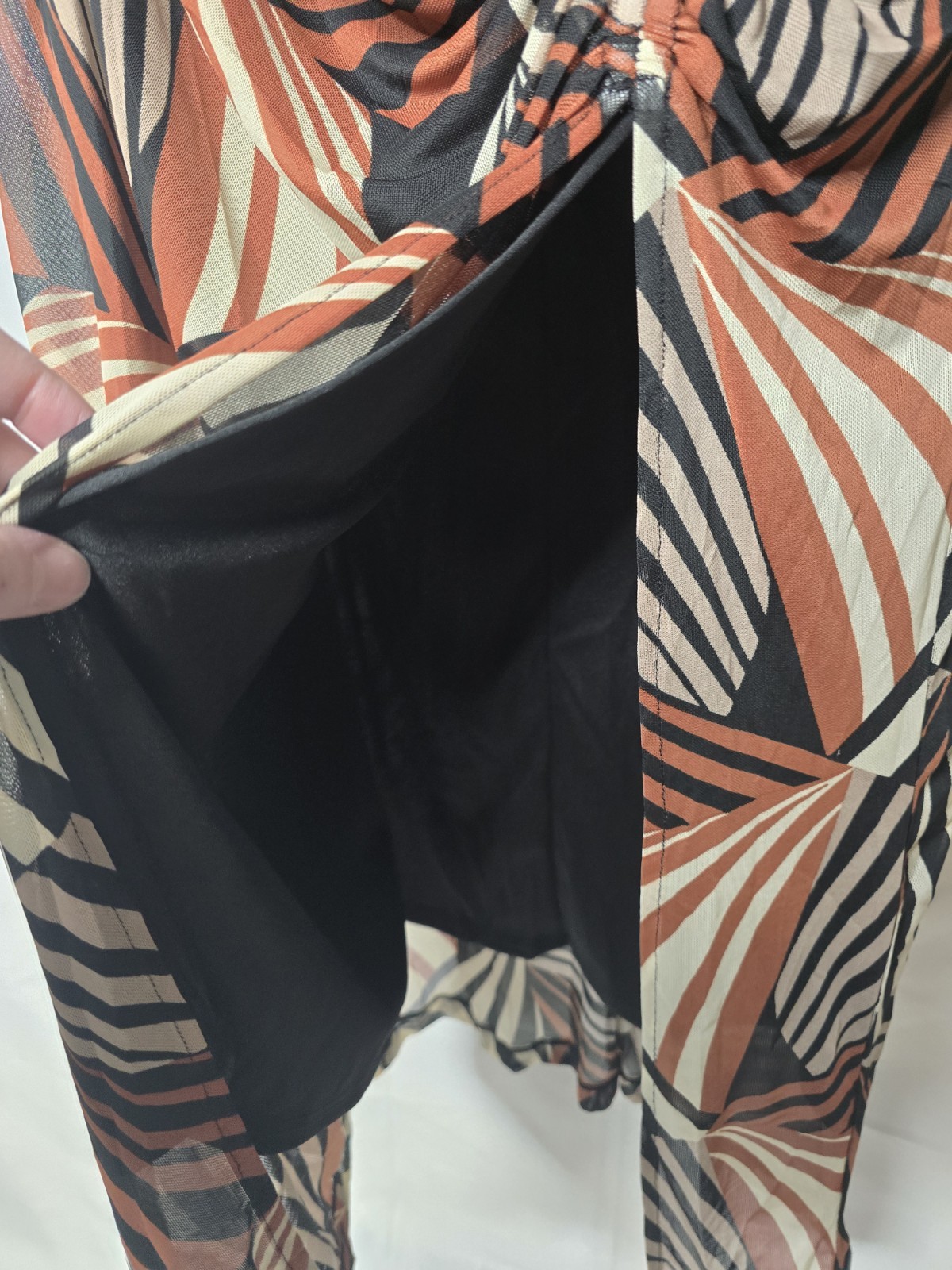 Connected Apparel Geometric Multicolor Dress 12