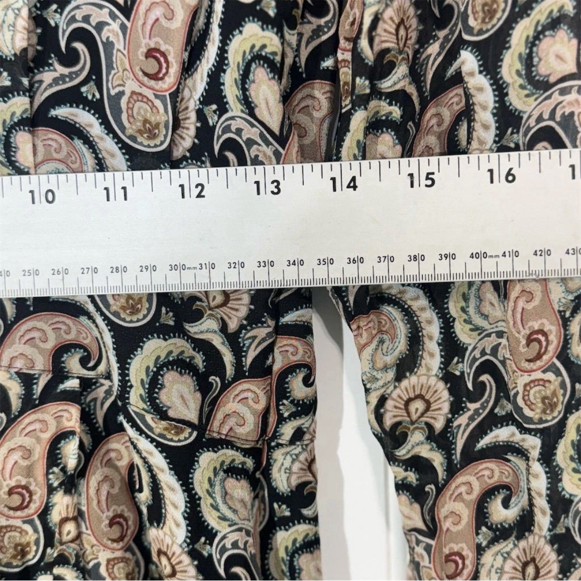 Massimo Dutti Paisley Print V-Neck Long Sleeve Dress Size 4 Boho Chic Portugal