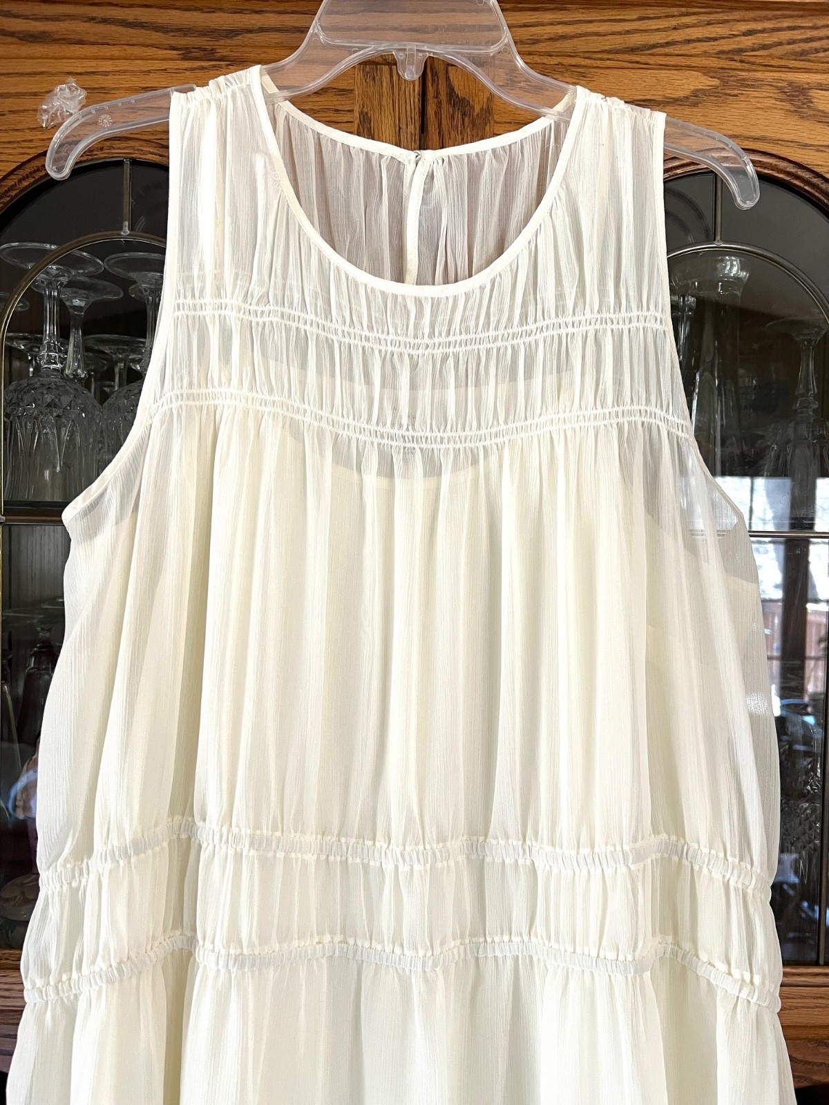 A New Day ivory maxi dress Size XXL Boho dress sleeveless New No tags