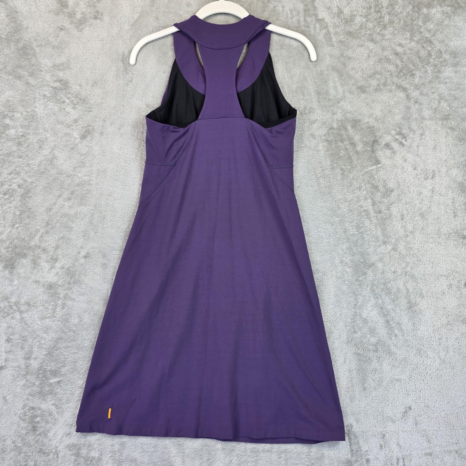 Lucy Dress Womens Small Purple Racerback Athletic A-Line Supplex Nylon Shelf Bra