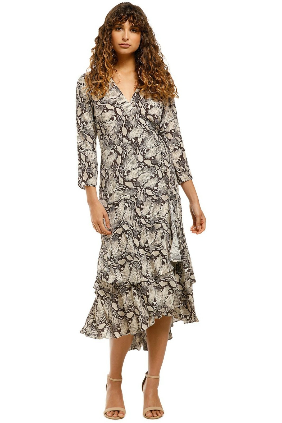 HUSK Serpentine Silk Midi Event Dress Party Cocktail Size 8 AU Preloved