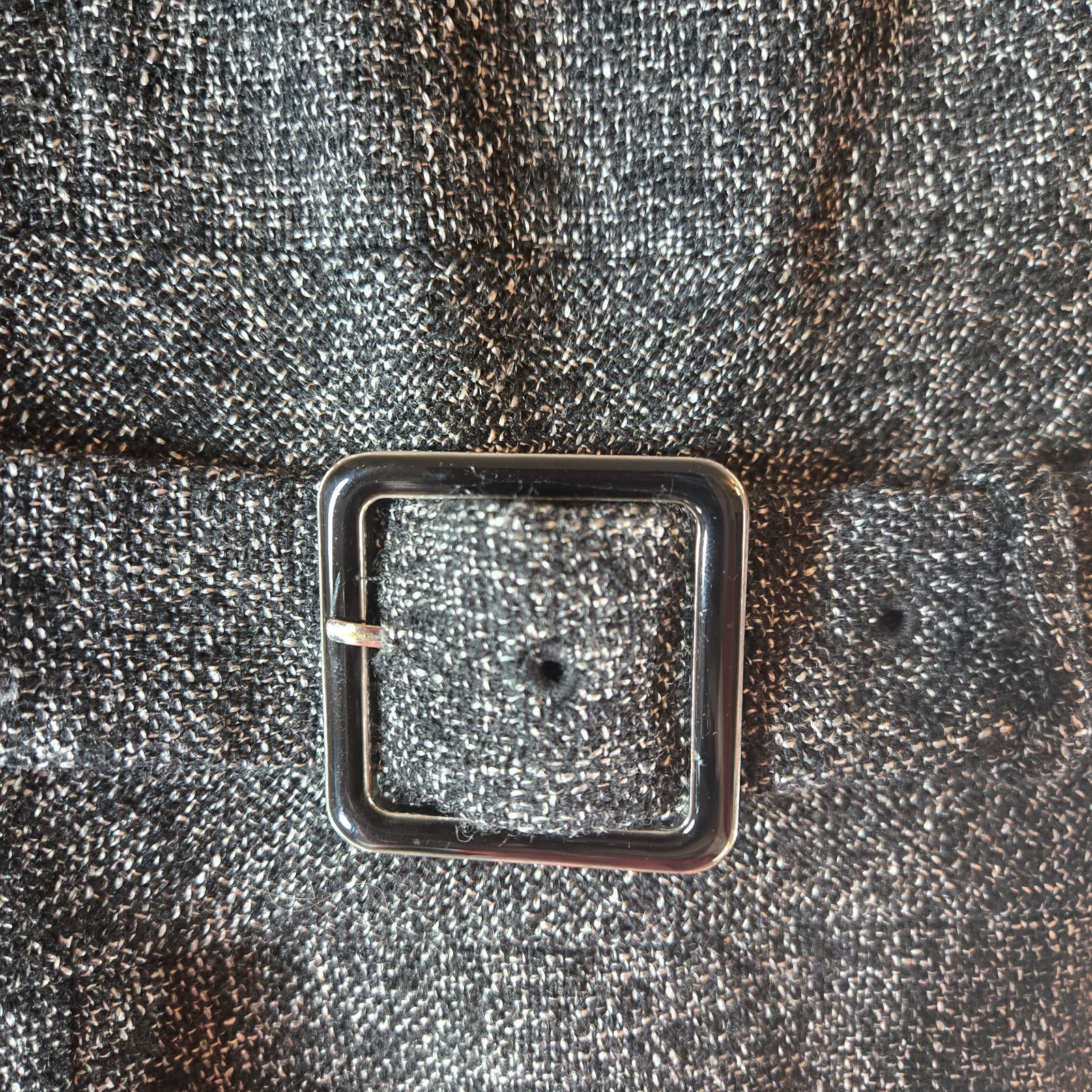 Banana Republic Tweed Belted Sheath Dress Womens 4 Gray Polyester/Wool Career