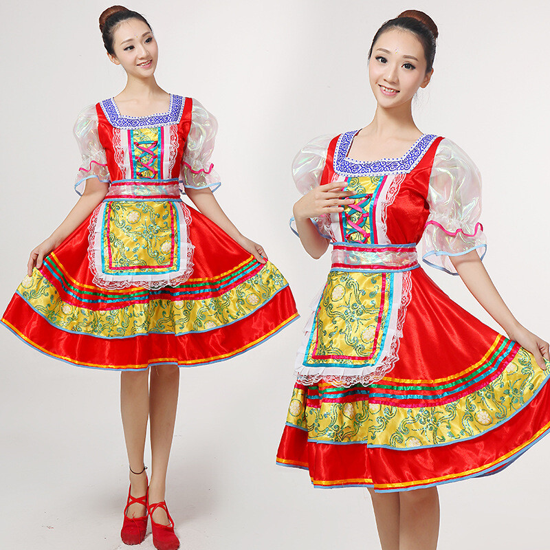 Women’s Traditional Russian Singer Dancer Performance Apparel Stage Clothing