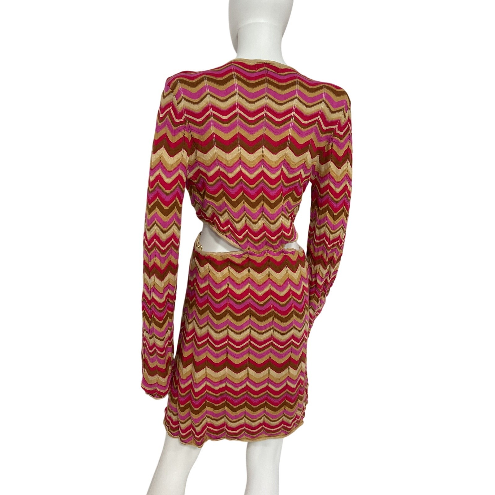 Show Me Your Mumu Vibrant Horizon Stripe Knit Carlo Dress Size L