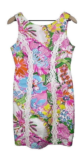 Lilly Pulitzer for Target Nosey Posey Tropical Floral Shift Dress Women Sz 6
