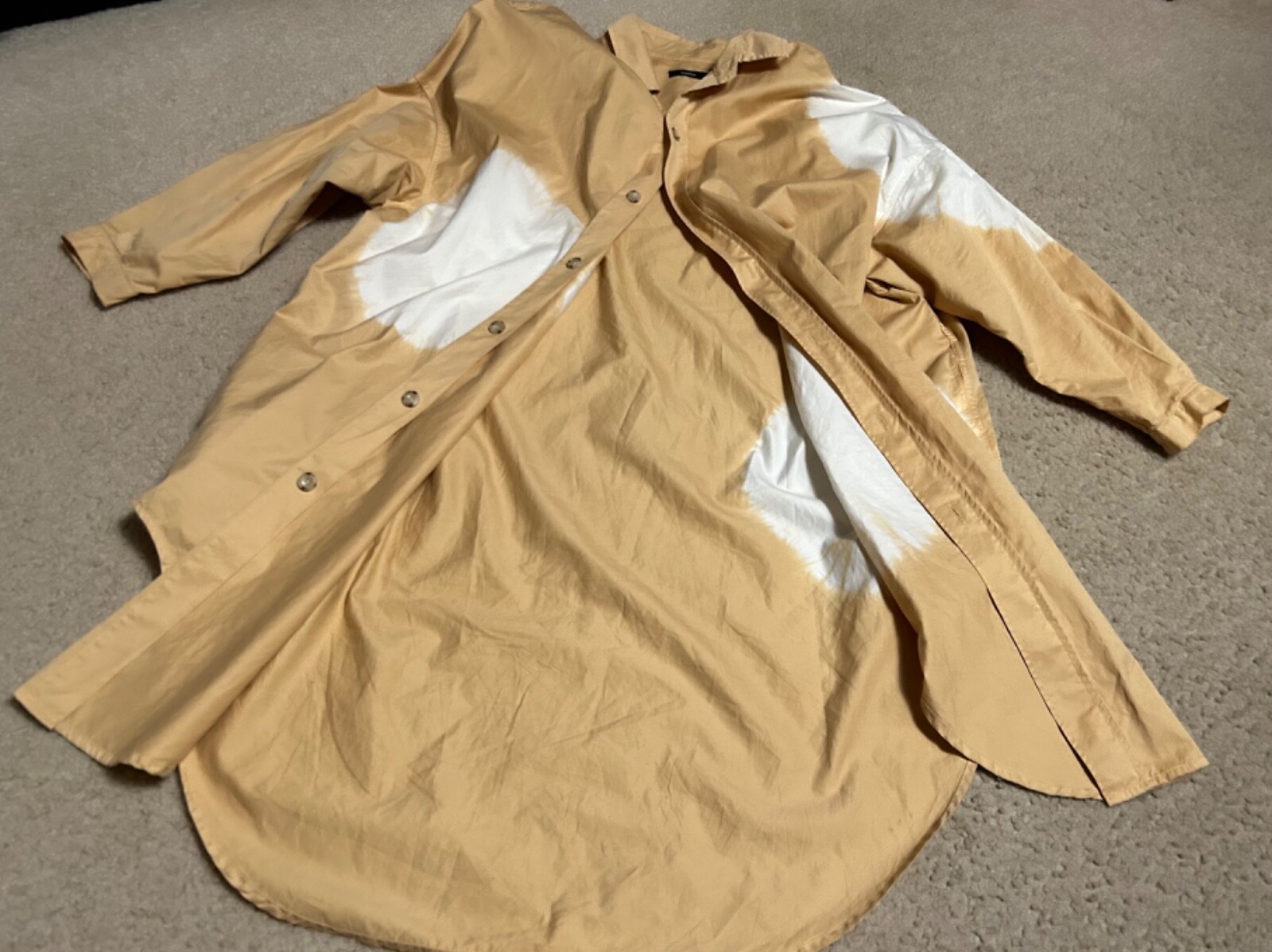 BASSIKE Oversized Midi Shift Dress sz 1, Small?, bleached dye Women’s AUSTRALIA