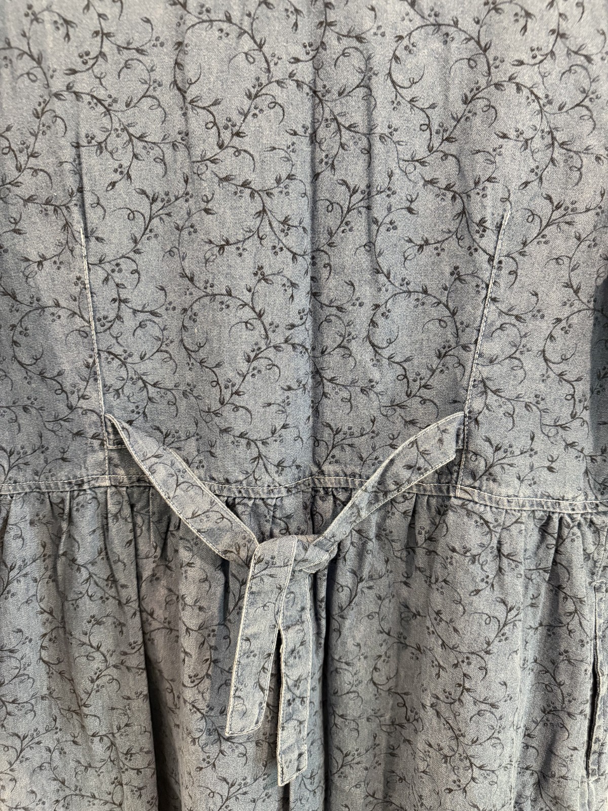 Capacity Women’s Floral Patterned Denim Dress – Size S