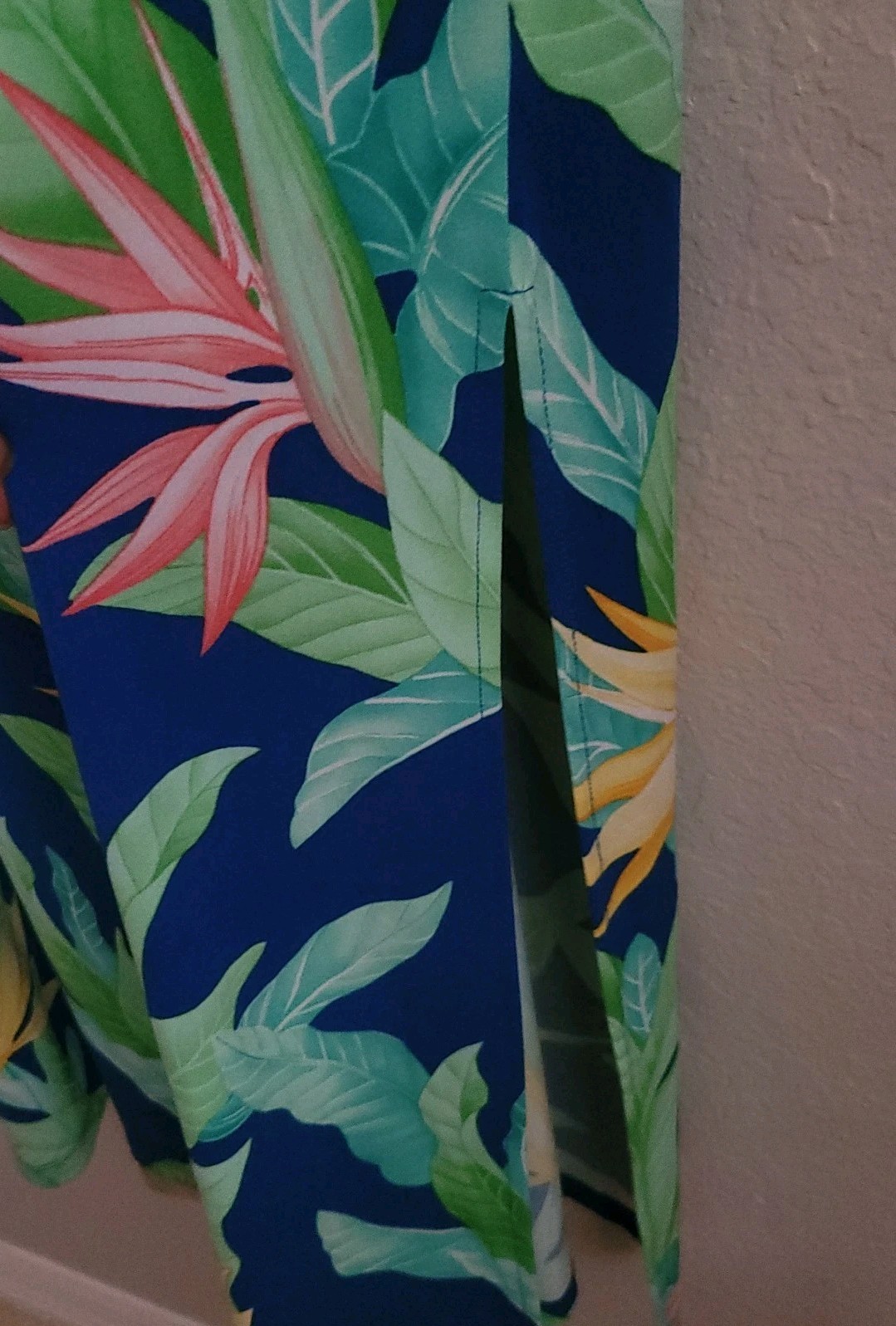 Tommy Bahama Nirvana Night Maxi Dress L Tropical Resort Boho Floral Blue Green