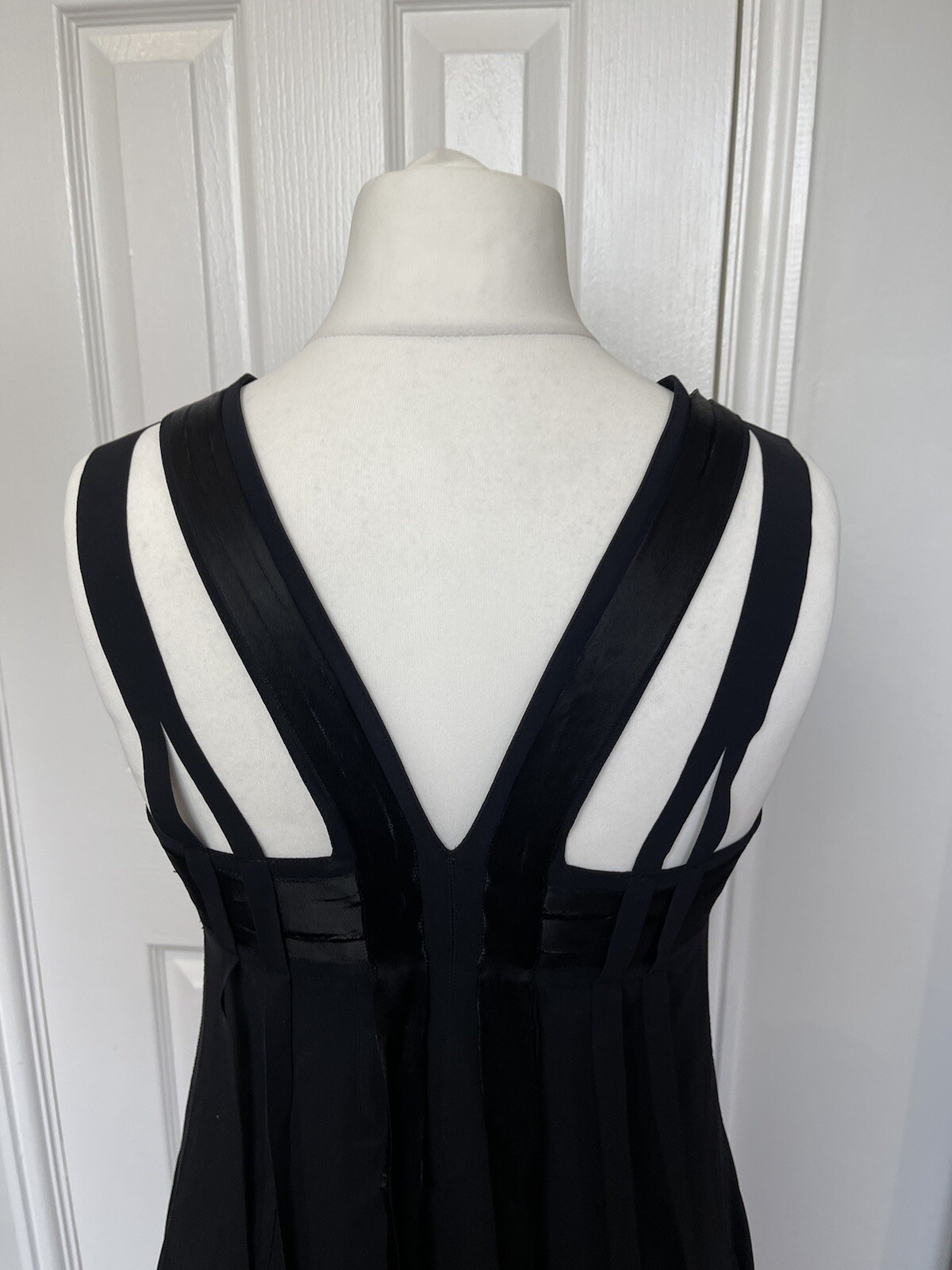 MARITHE FRANCOIS GIRBAUD Size UK 10 Black Strappy Dress Cocktail Formal