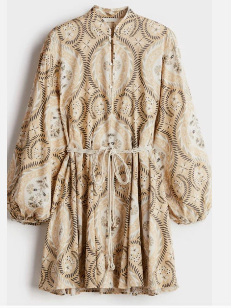 H&M Cotton Dress with decorative belt XL NWT