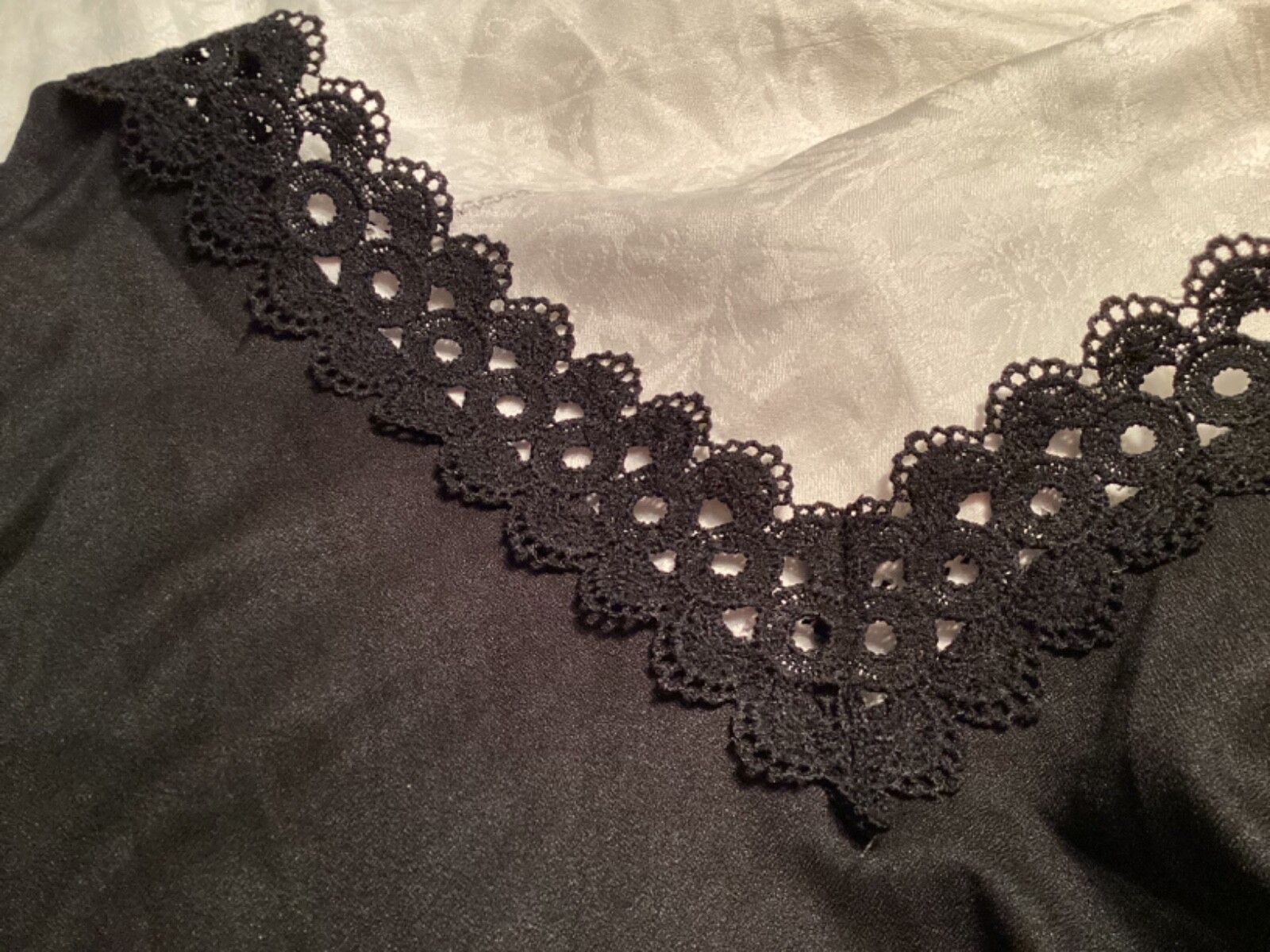 Womens 3X-4X BLACK Tunic Plus Pullover Dress Long Baby Doll Top Fancy Sheer Lace