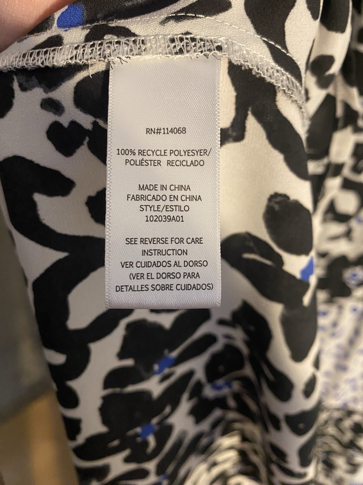 LOVE, WHIT by Whitney Port Black & White Floral Puff Sleeve Dress Size MD