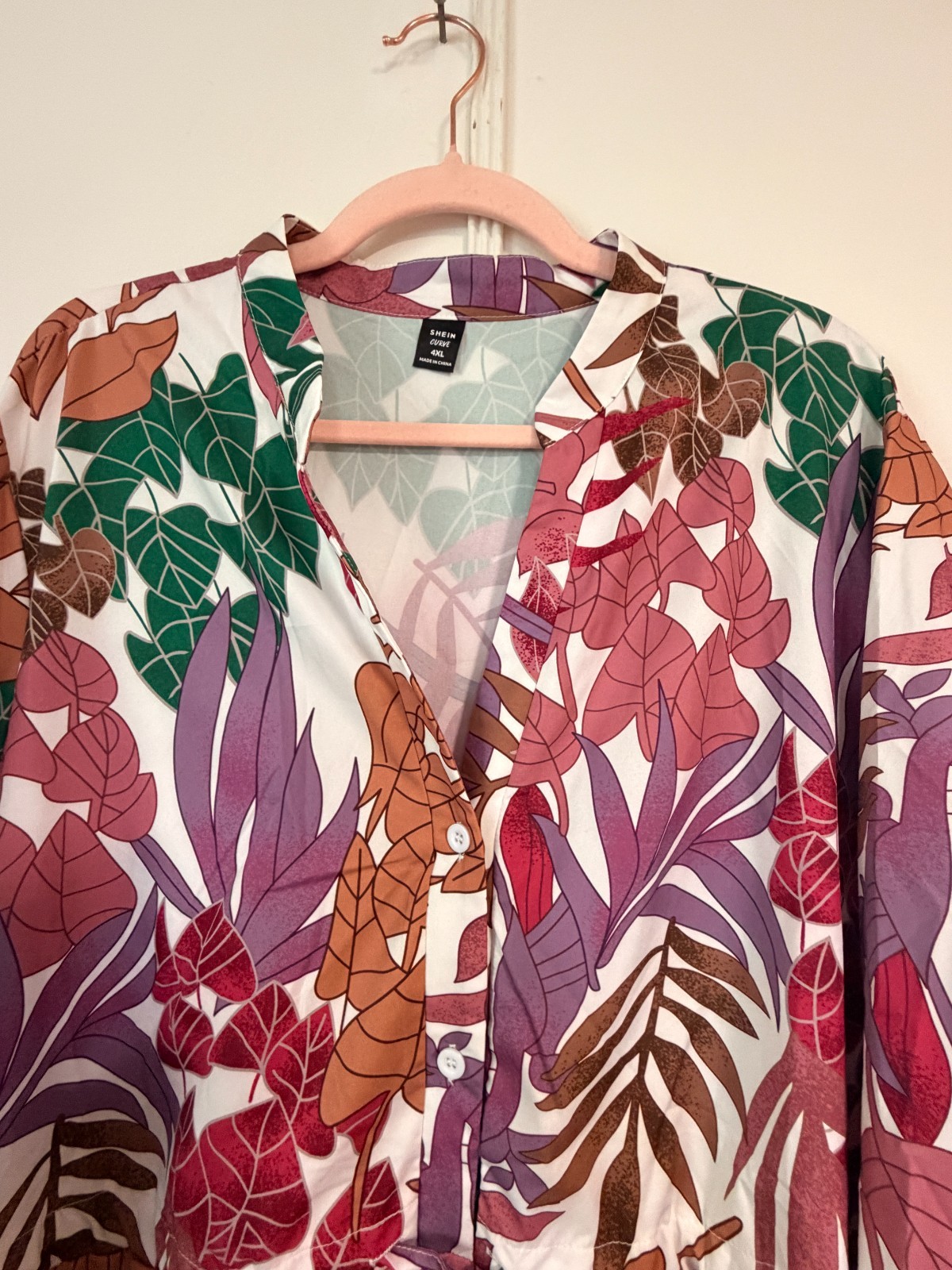 Curve Tropical Patchwork Maxi Dress 4XL 20 22 Tiered Long Sleeve Boho New Plus