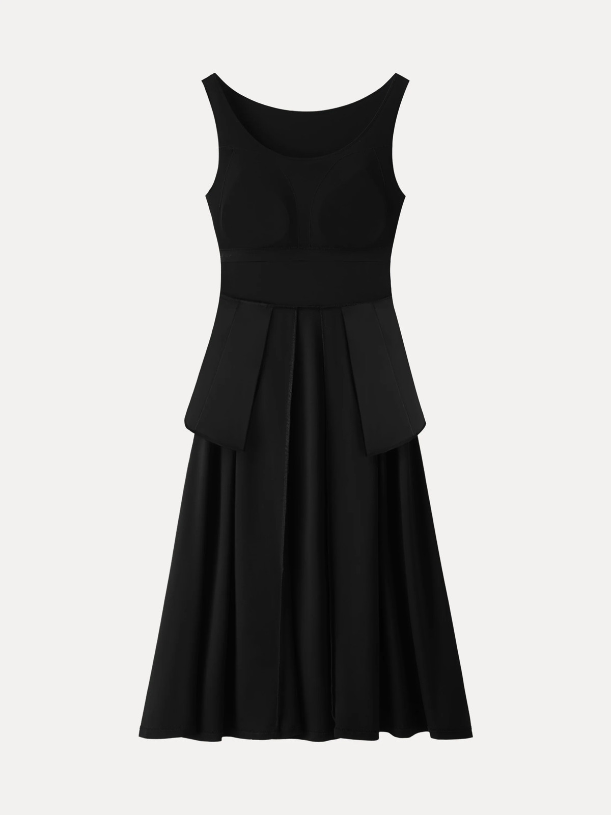 Best Seller OGL Balletic Scoop Neck Midi Bra Dress with Pockets