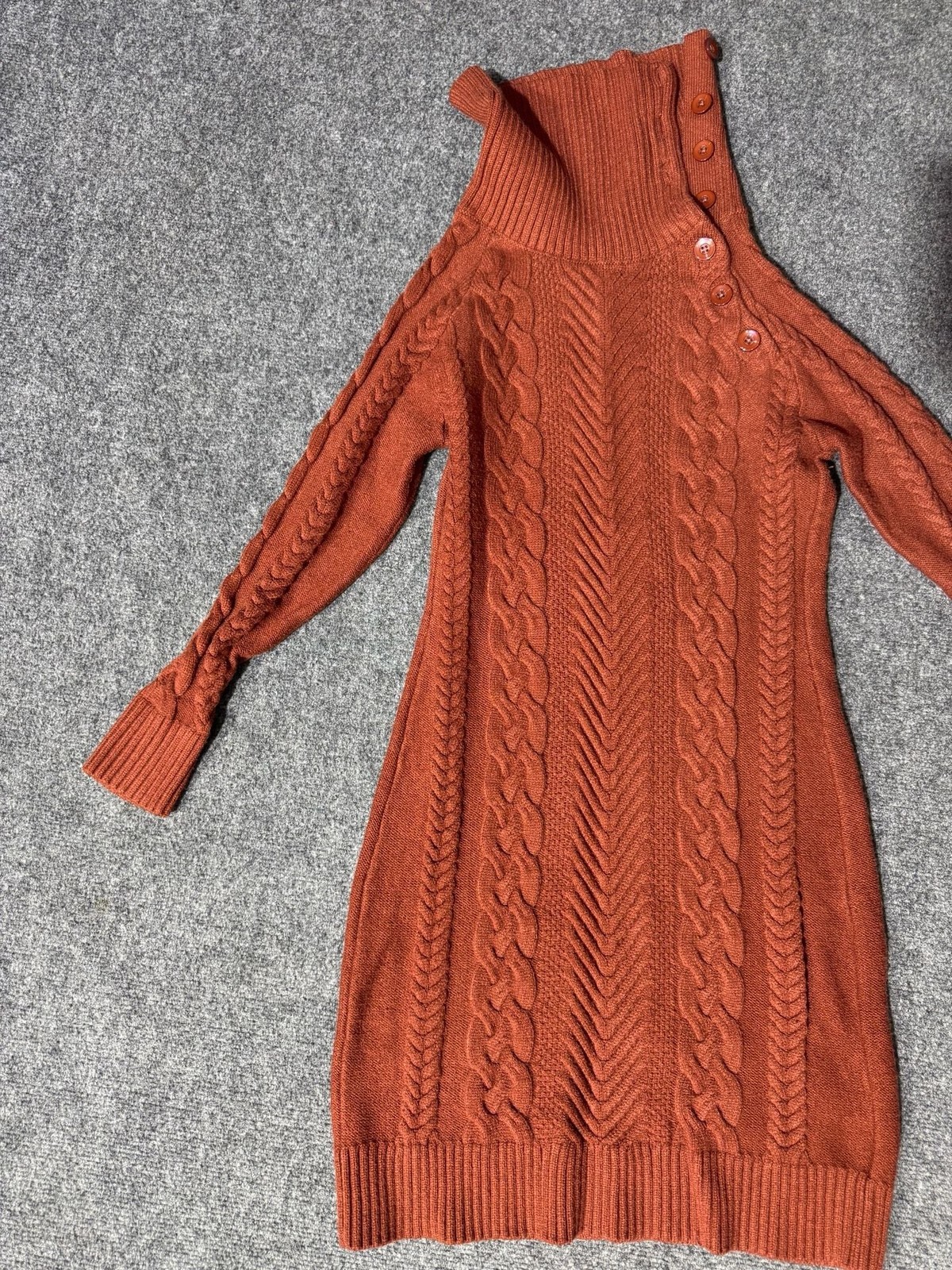 👗 BLENCOT Women’s Knit Sweater Dress – Brown (Size Large)