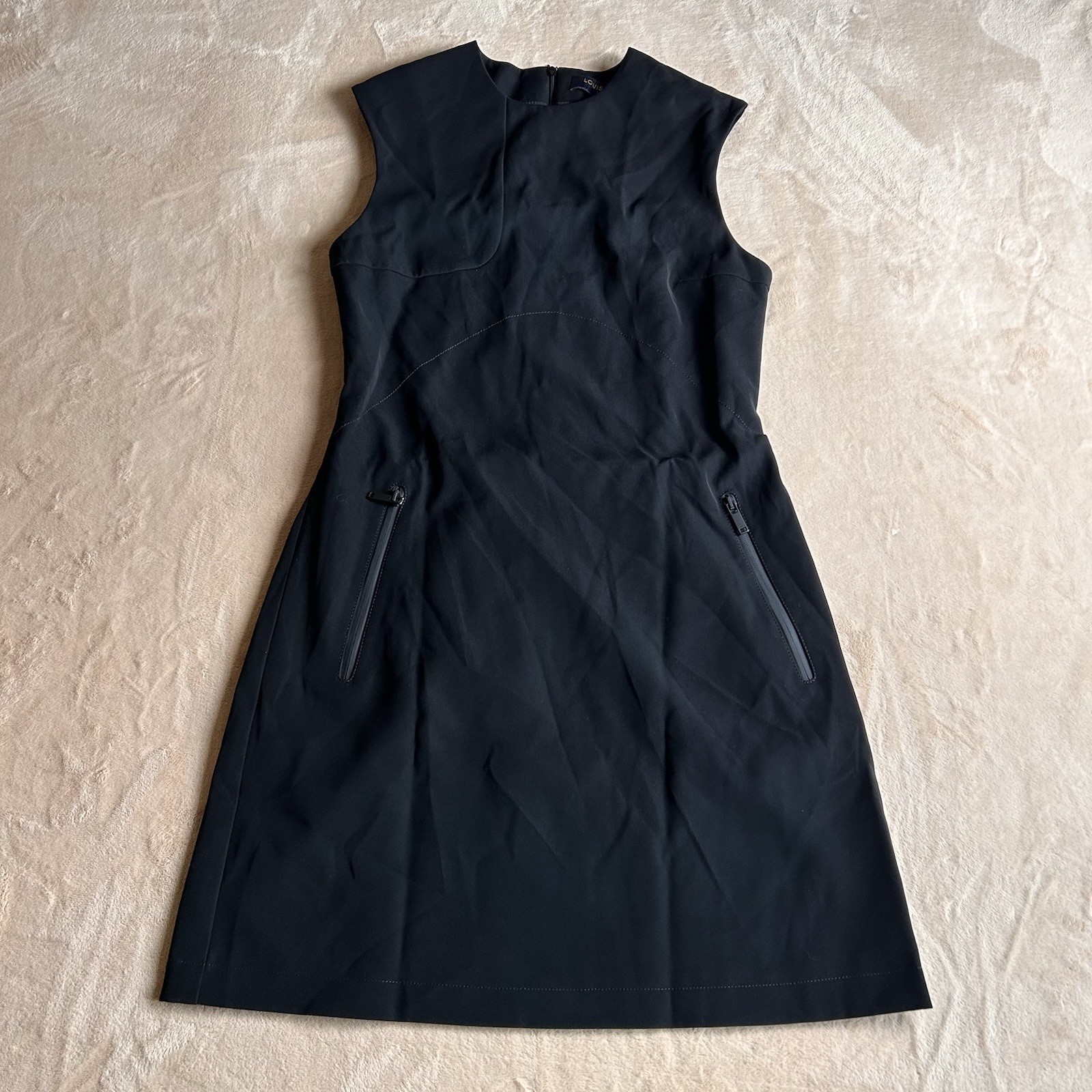 Louis Vuitton Uniforms Dress Women’s 36 US 2 S Navy Zip Sleeveless Authentic