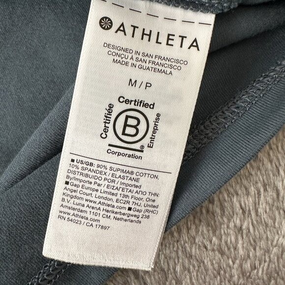 Athleta 2025 Essential Tee Shirt Dress Women’s Medium Petite Blue Supima Cotton