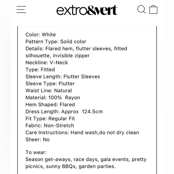 NWT Size XL – Extro&Vert Ada Flutter-Sleeve Broderie Midi Dress (NWT US$ 123)