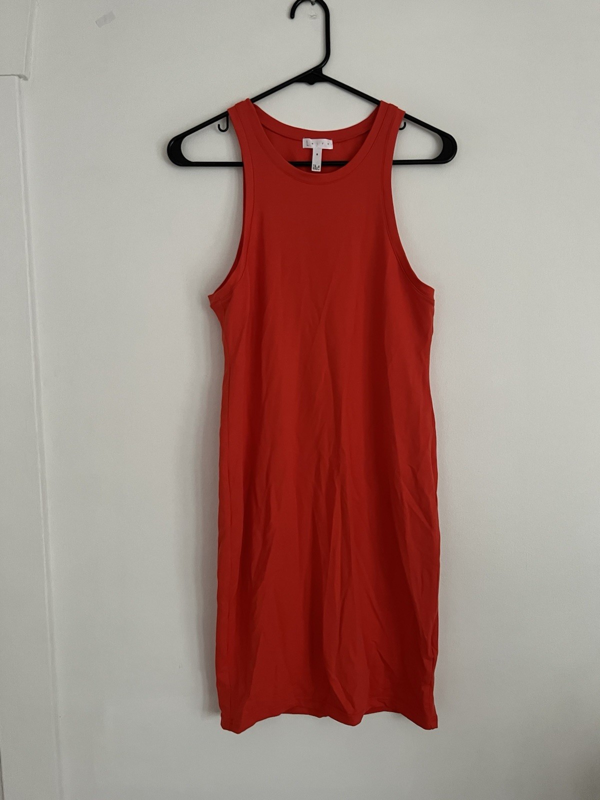 Leith Dress Women’s Size Medium Orange Scoop Neck Shift Bodycon Sleeveless Nylon