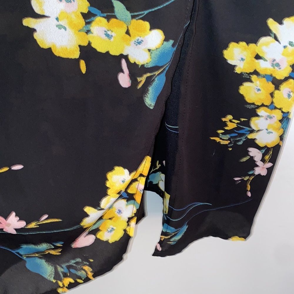 NWT Socialite dress from Nordstrom, black/yellow floral with spaghetti straps