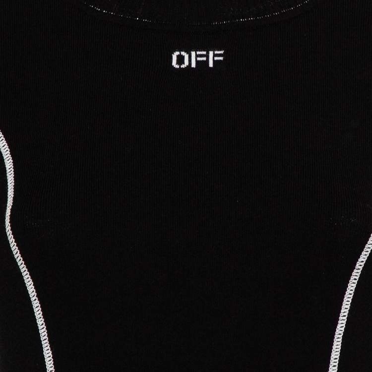 Off-White c/o Virgil Abloh Black Turtleneck Knit Sweater Dress S $1180 2019