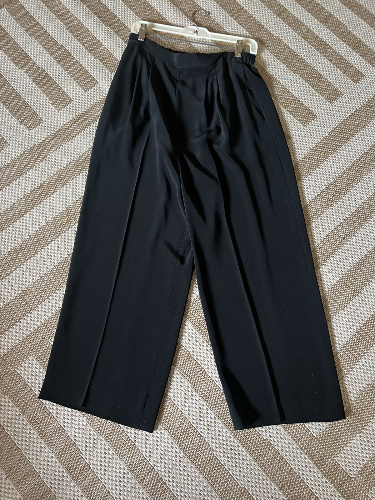 B’ZAR Vtg Blk 3 Piece.MaxiDress W/ High Front Slit/ /Trousers/ Scarf. Sz10.