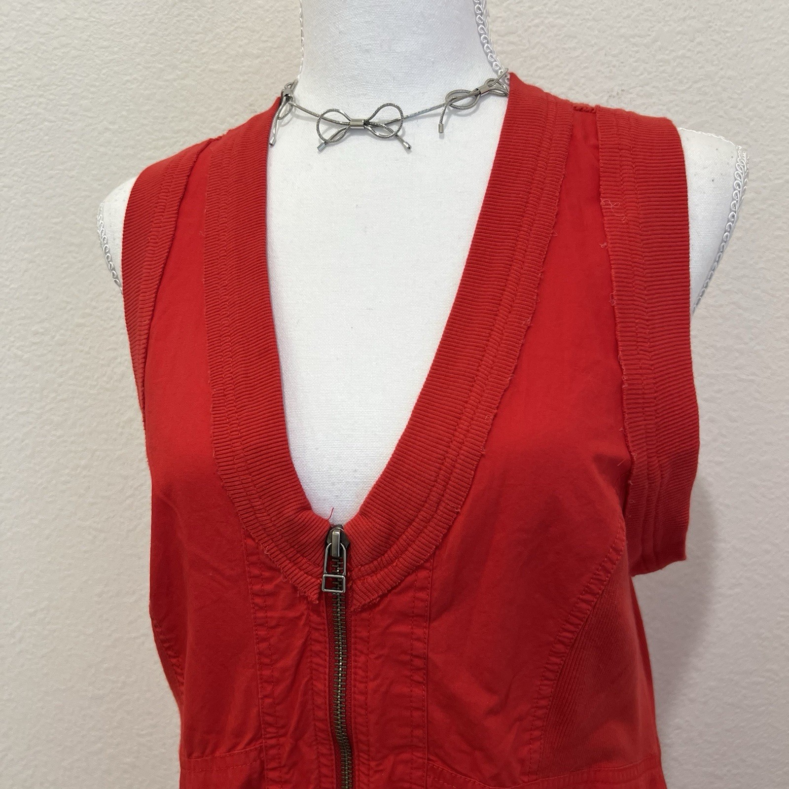 Daily Practice Anthropologie Trek Utility Mini Dress Red Size S