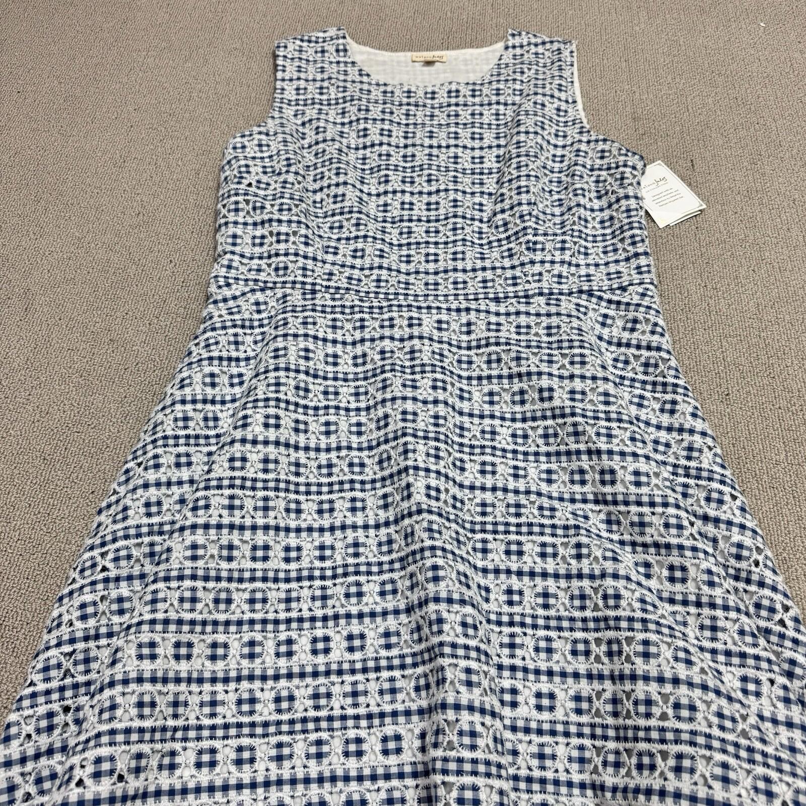 Maison Jules Dress Blue White Sleeveless Women’s Size XL NWT