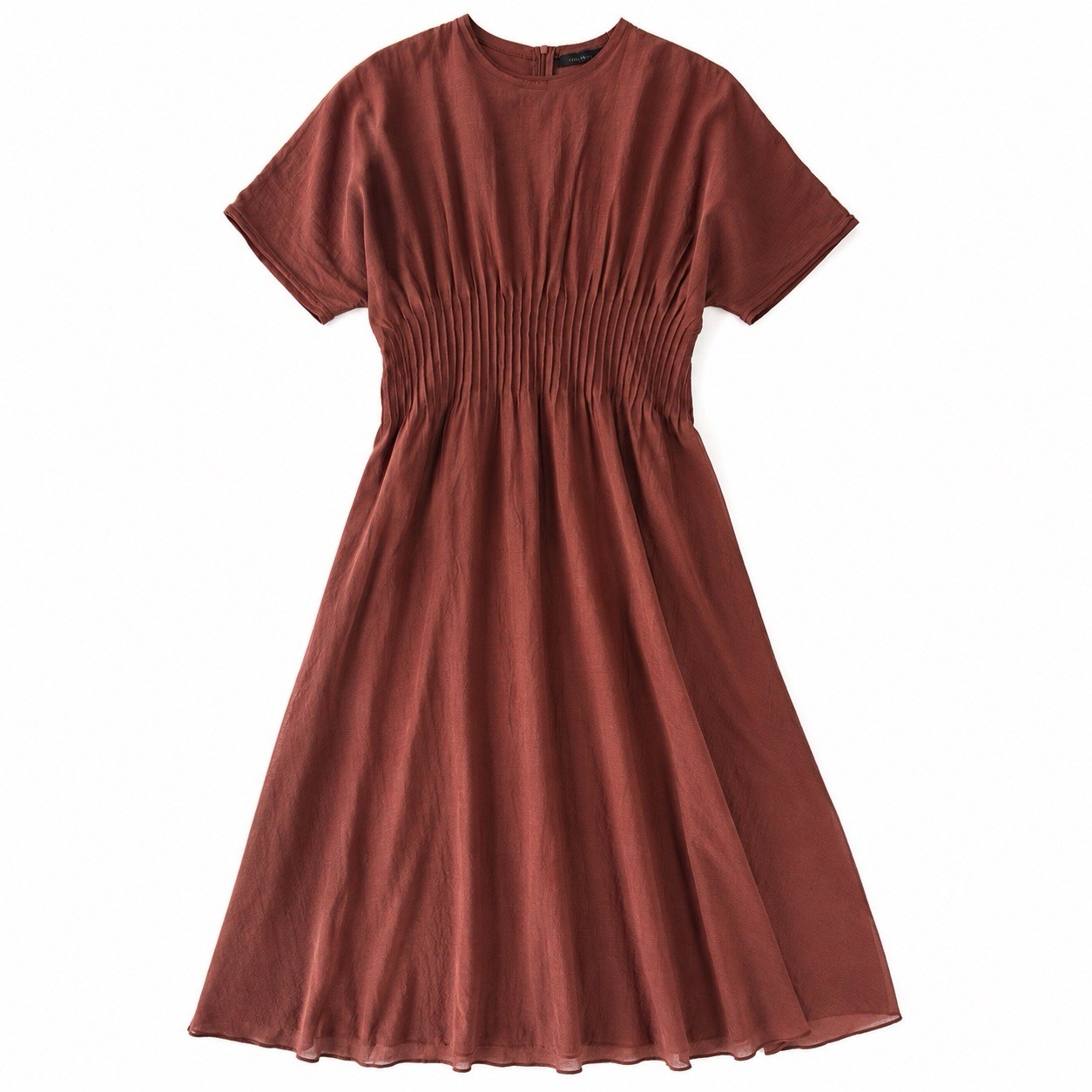 Zara Brown Size M Lined Short Sleeve Dress
