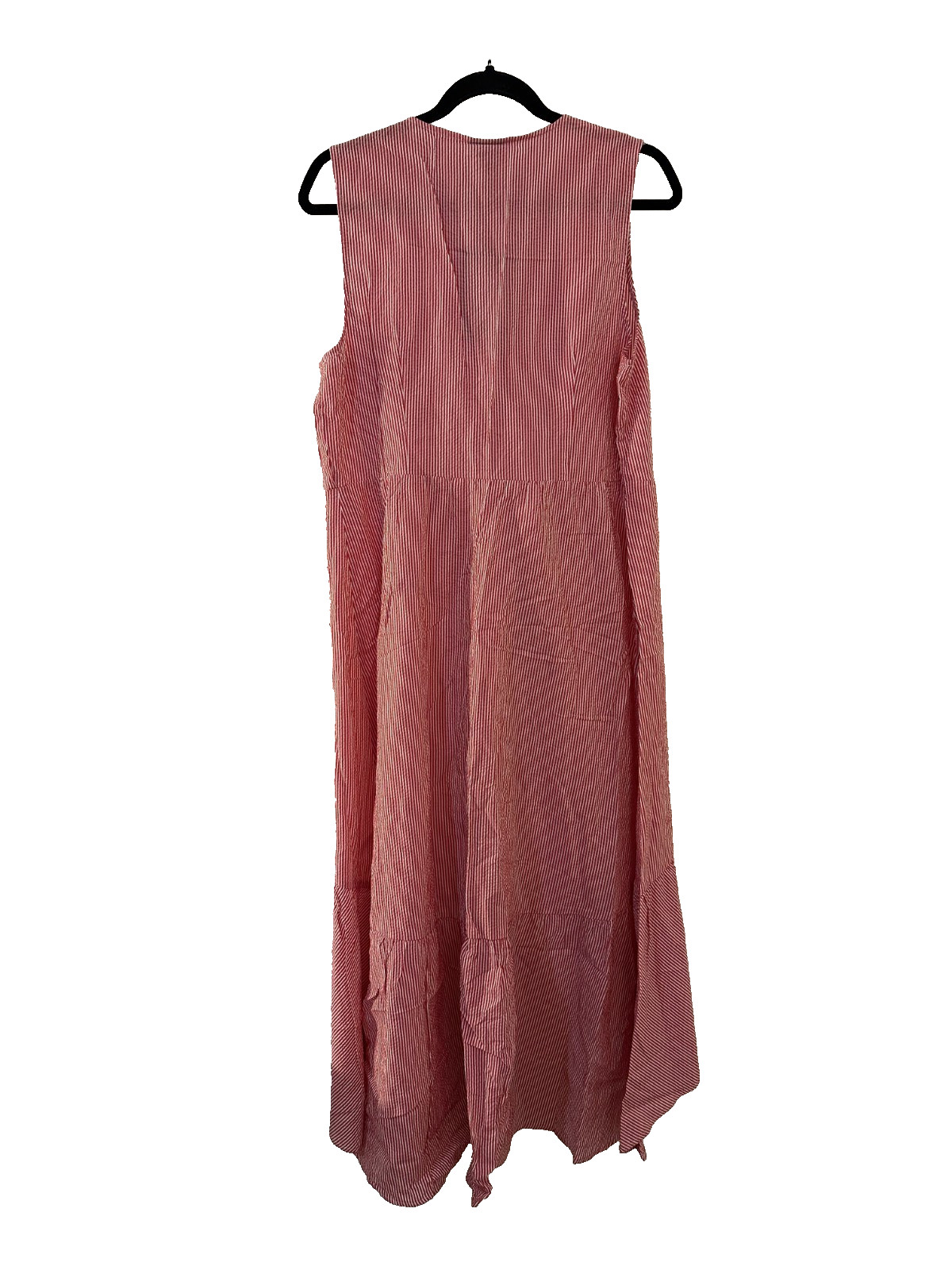 Who What Wear Womans Asymmetrical Wrap Maxi Dress Size L Striped Beachy Resort