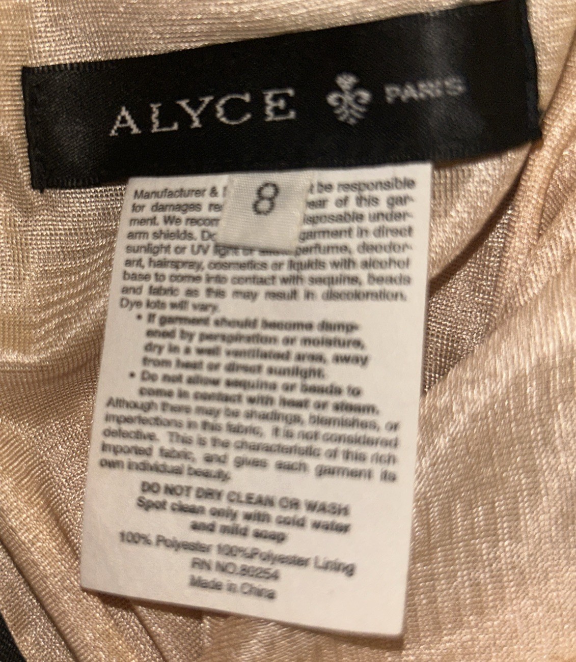 Alyce Paris Cocktail Intricate Lace Dress Black Sz 8 Whimsigoth Black Tie Event