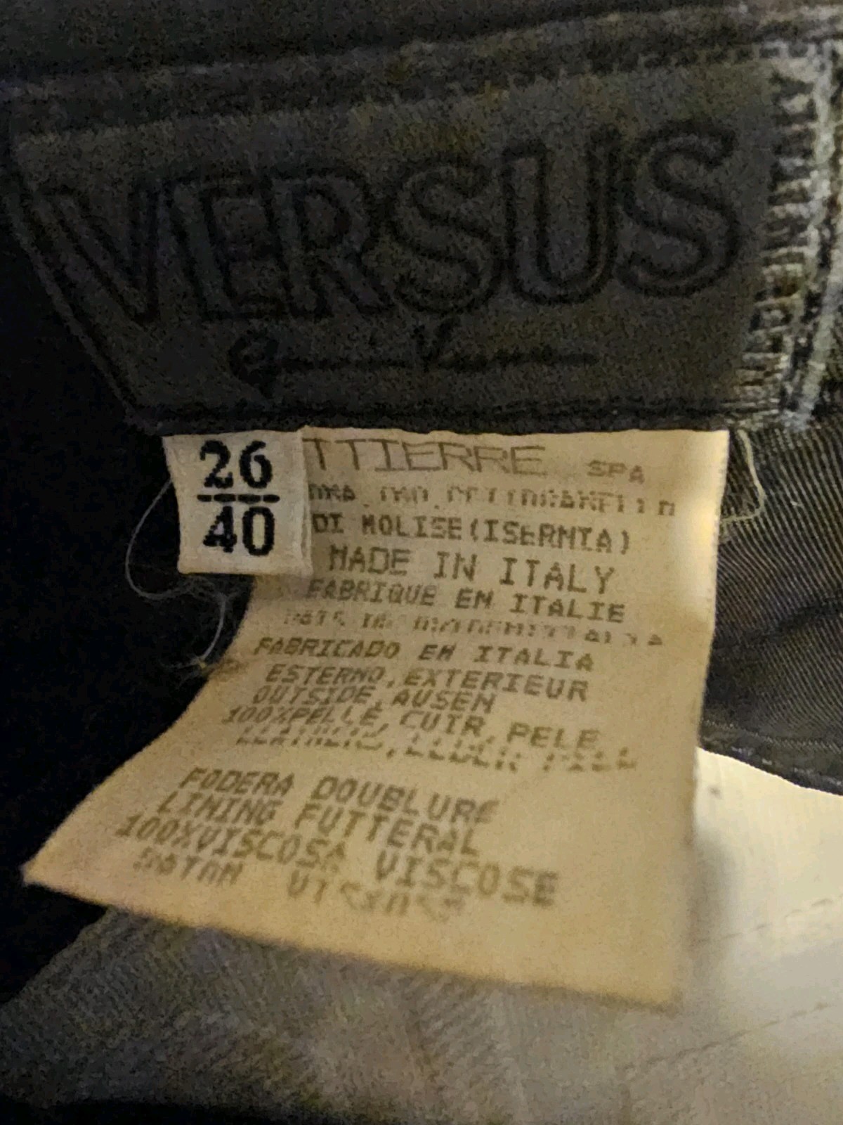 Versace Versus Black Asymmetrical Mini Dress With Leather Zip Up Top