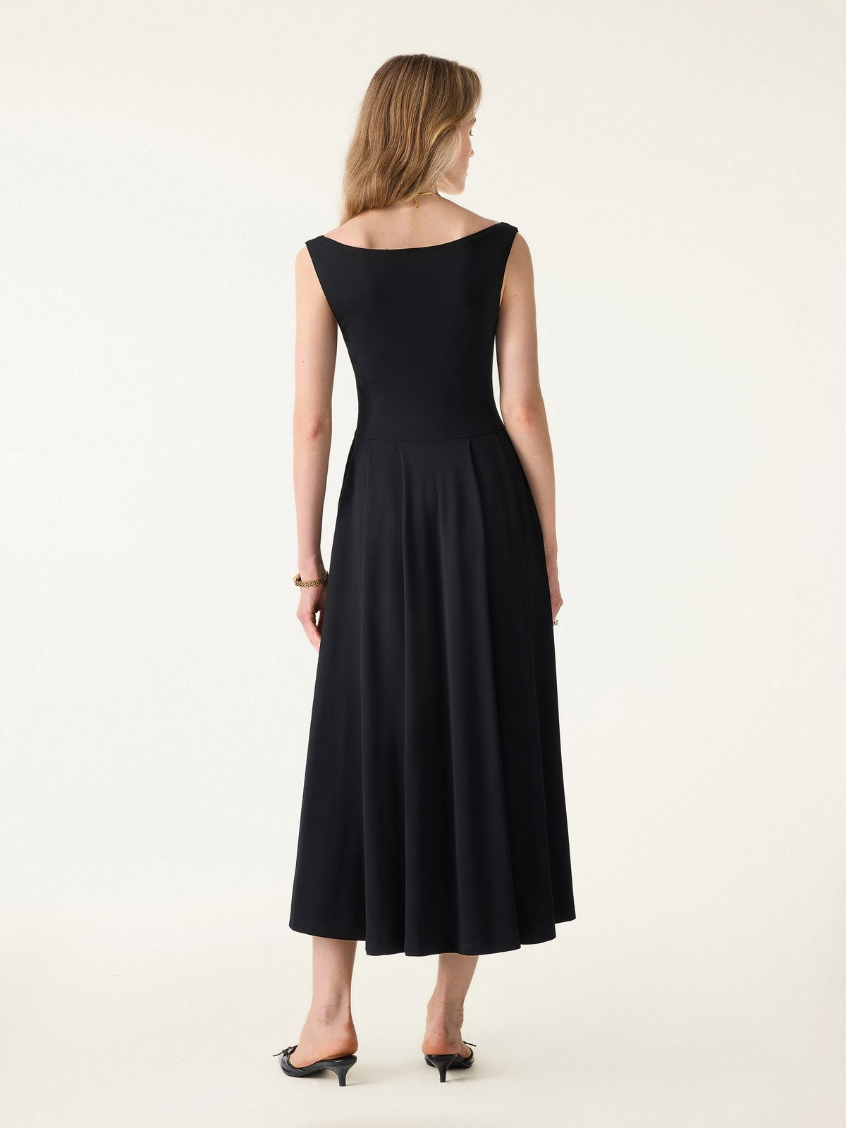Best Seller OGL Balletic Scoop Neck Midi Bra Dress with Pockets