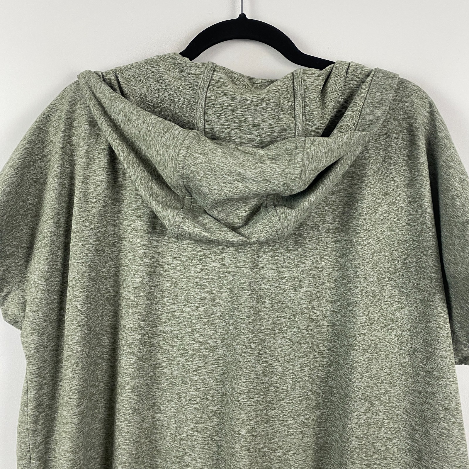 J Jill Green Fit Supreme Stretch Hooded Dress Size Petite XL Short Sleeve